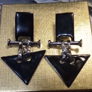 Vintage Artisan 80s Clip-back Earrings